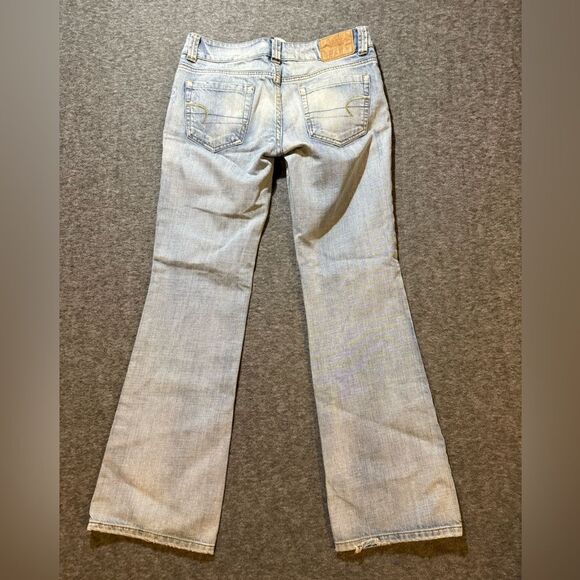 American Eagle Vtg Boyfriend 77 jeans womens 6 Bootcut Y2K light distressed - Picture 4 of 12